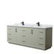 Option Light Green, Black Trim, Carrara Marble Top