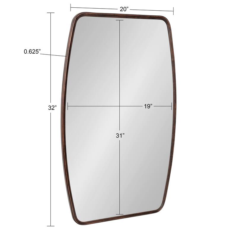 Kate and Laurel Caskill Barrel-shaped Framed Wall Mirror