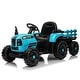 preview thumbnail 20 of 42, Kids 24V Electric Tractor with Detachable Trailer, 400W Motor, Remote Control, Bluetooth, MP3, Ages 3+ Blue