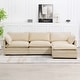 preview thumbnail 2 of 150, Corduroy Sectional Sofa with Removable Ottomans & Ultra-soft Cushions for Living Room & Bedroom