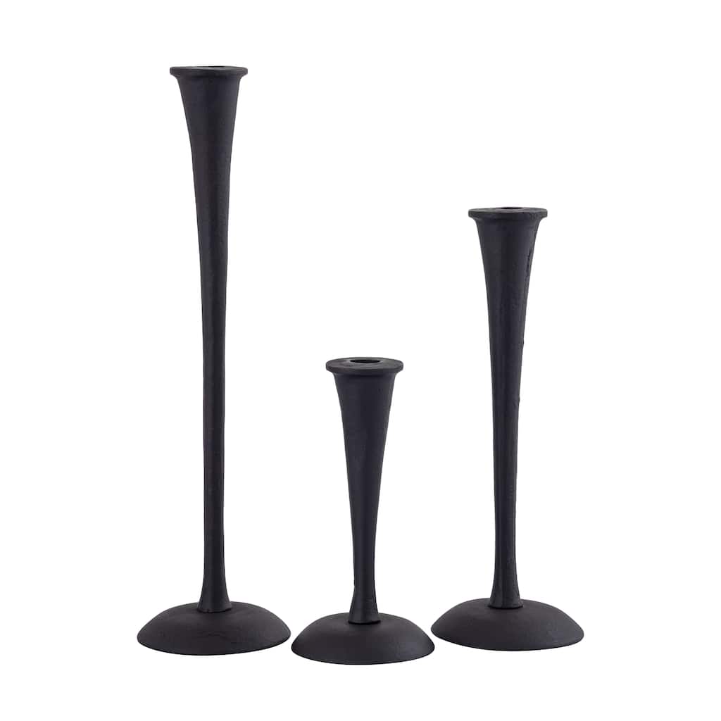 Atlas Trumpet Set of 3 Tiered Candleholders - 16 inch Tall