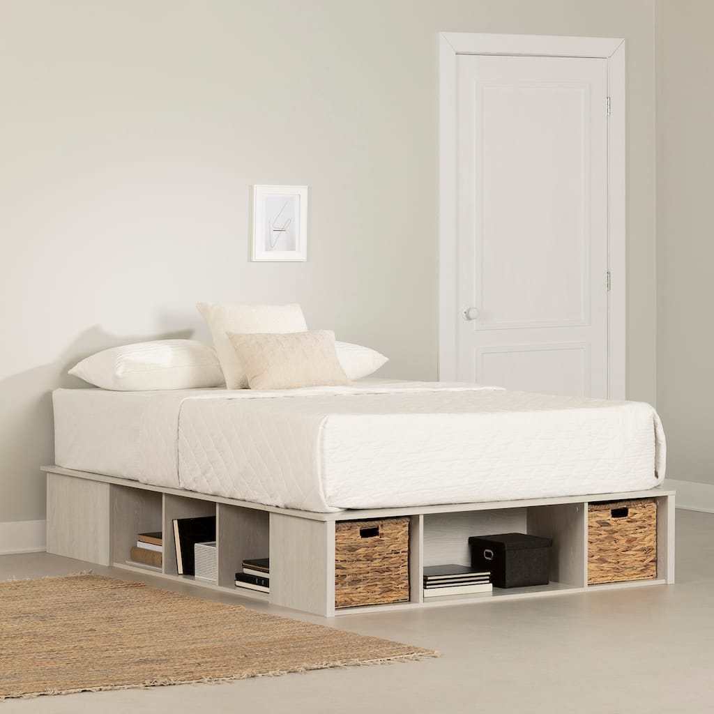 Master Bedroom Bed Frame with Storage - Under Bed Organizer & Baskets Included