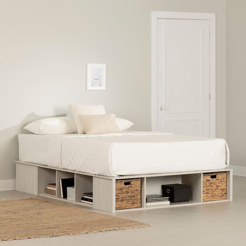 Master Bedroom Bed Frame with Storage - Under Bed Organizer & Baskets Included