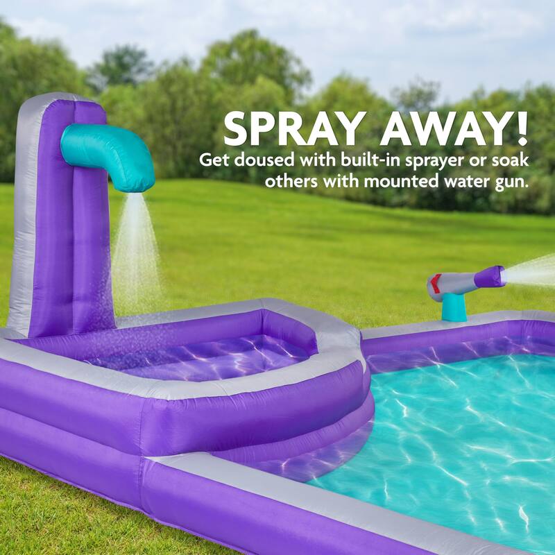 Sunny & Fun Four Corner Inflatable Water Slide Park