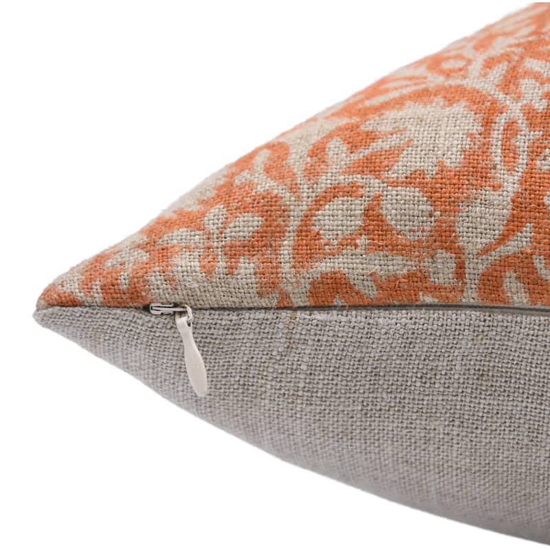 Fabdivine Linen Boho Block print pillow Cover