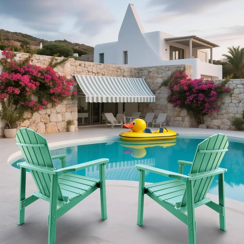 All Weather HDPE Stackable Adirondack Chair,Space-Saving Outdoor Patio Chair