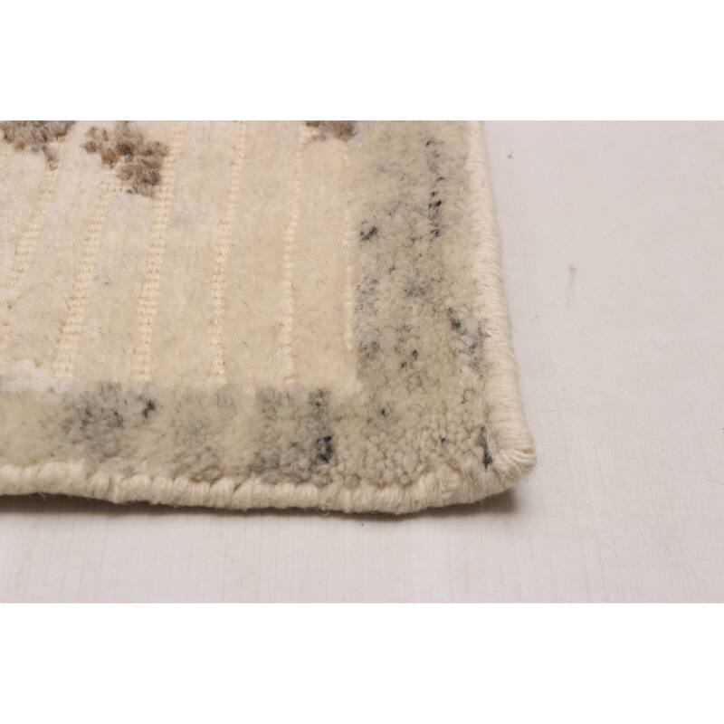 ECARPETGALLERY Hand-knotted Tangier Cream Wool Rug - 8'1 x 10'0