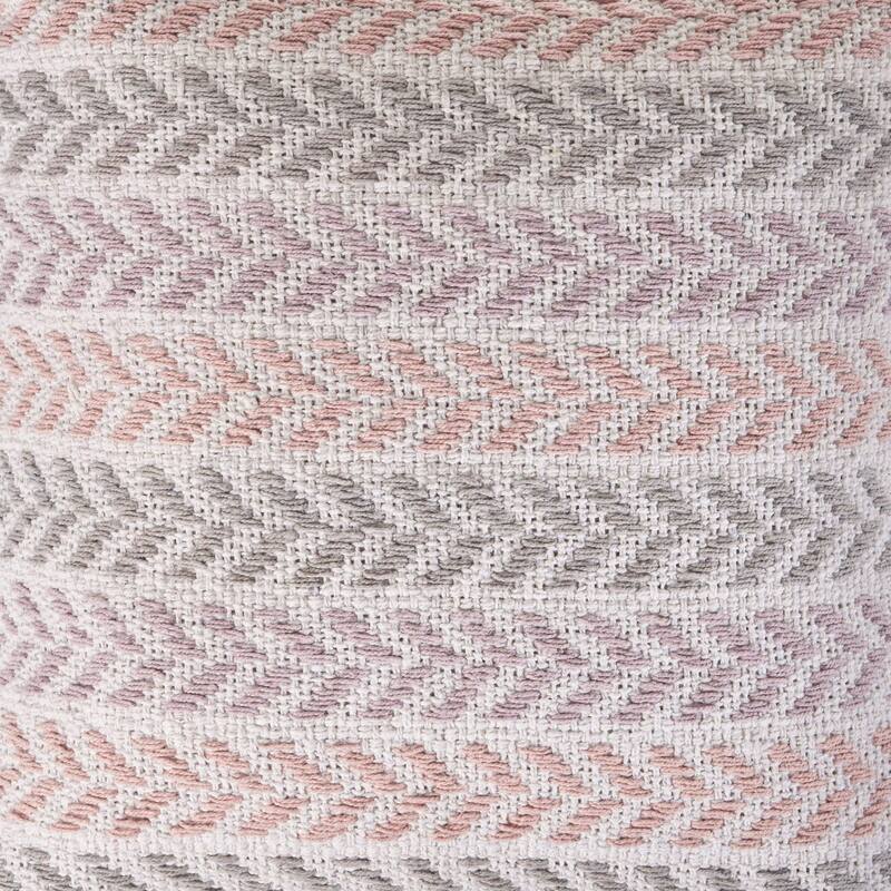 18" Purple and Gray Chevron Square Throw Pillow