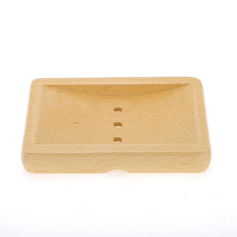 Portable Square Soap Dish for Bathroom for Kitchen 5.43"x3.78"x0.83" Brown 1 Pc