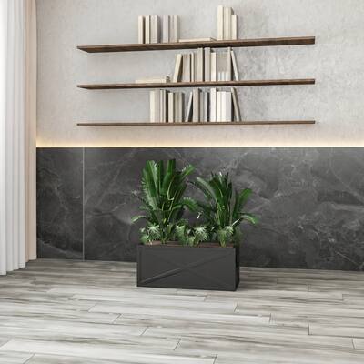 Bonsai Rectangular Fiberstone Planter Box Weather Resistant With Drainage Holes