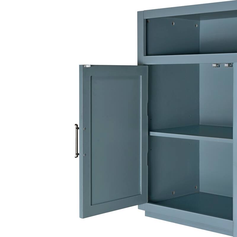 Sideboard with Open Storage and Adjustable Shelves