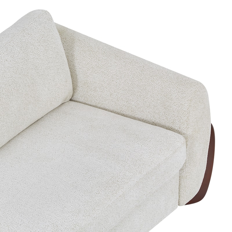 Christopher Knight Home - Hartly Modern Chenille Upholstered 3-Seater Sofa with Solid Wood Legs