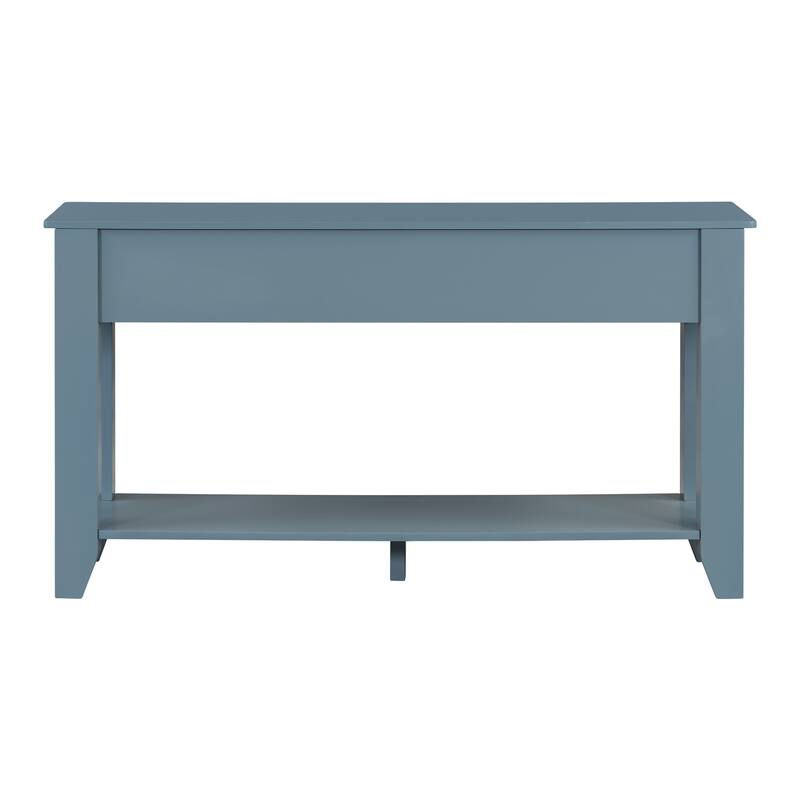 55.4" Long Entryway Console Table with 3 Drawers, Modern Sideboard Narrow Sofa Table with Storage Shelf