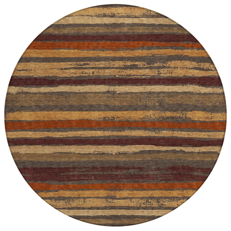 Machine Washable Indoor/ Outdoor Chantille Stripe Rug