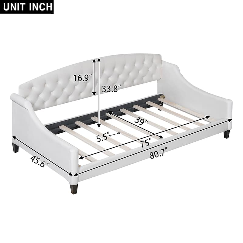 Modern Luxury Tufted Button Daybed,Twin