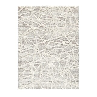 Noah 8 x 10 Modern Area Rug, Geometric Pattern, Fabric, Large, Gray - 6 ...