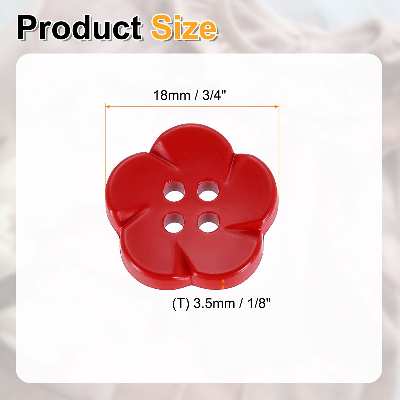 Flower Buttons Resin Sewing Decorative Buttons for Clothes