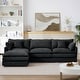 preview thumbnail 7 of 117, 3-Seater Comfy Cloud Couches with Movable Ottoman Black