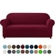 preview thumbnail 50 of 89, Subrtex 1 Piece Sofa Slipcover Stretch Spandex Furniture Protector Wine