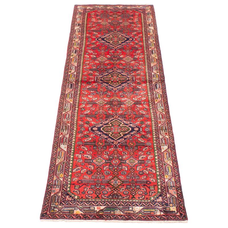 ECARPETGALLERY Hand-knotted Konya Anatolian Red Wool Rug - 2' 10" x 9' 8"
