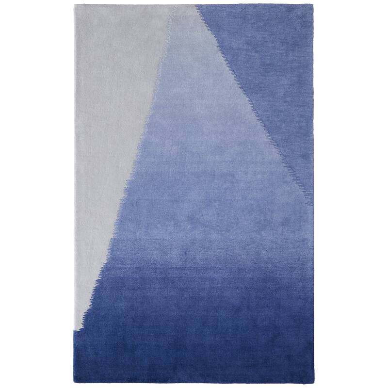 Grand Bazaar Wayward Hand Tufted Geometric Modern Area Rug - 9' x 12' - Blue/Gray