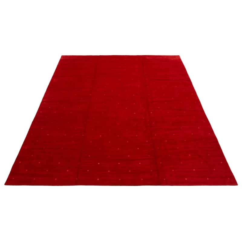 ECARPETGALLERY Hand-knotted Opulence Red Silk, Wool Rug - 11'6 x 14'6