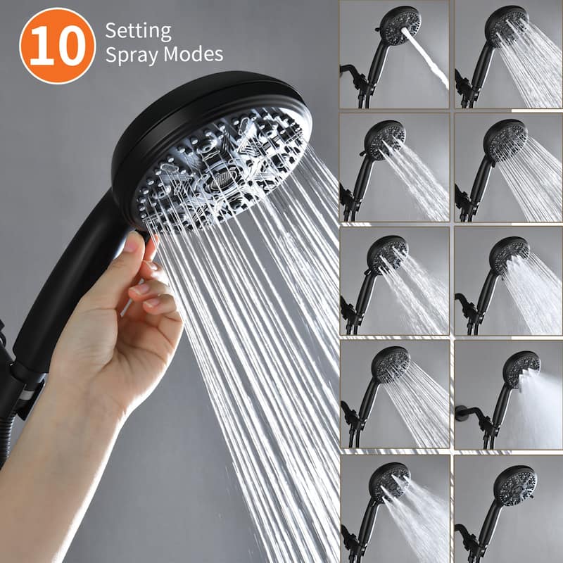 Modland Pressure Balance Shower Faucet Set 10-Setting Handheld Spray cUPC Anti-Scald Brass Valve Kit