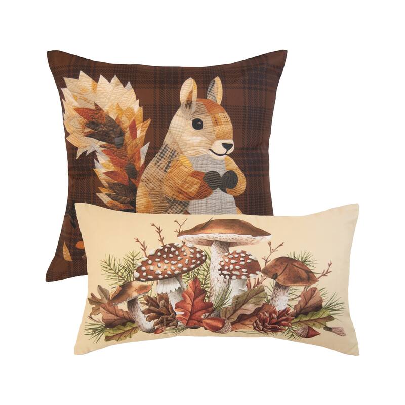 Donna Sharp Pine Circle 2PC Polyester Decor Pillow Set - Accent - Polyester