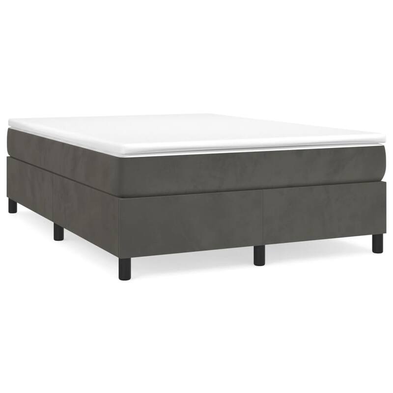 vidaXL Bed Frame Box Spring Platform Bed with Mattress for Bedroom Velvet