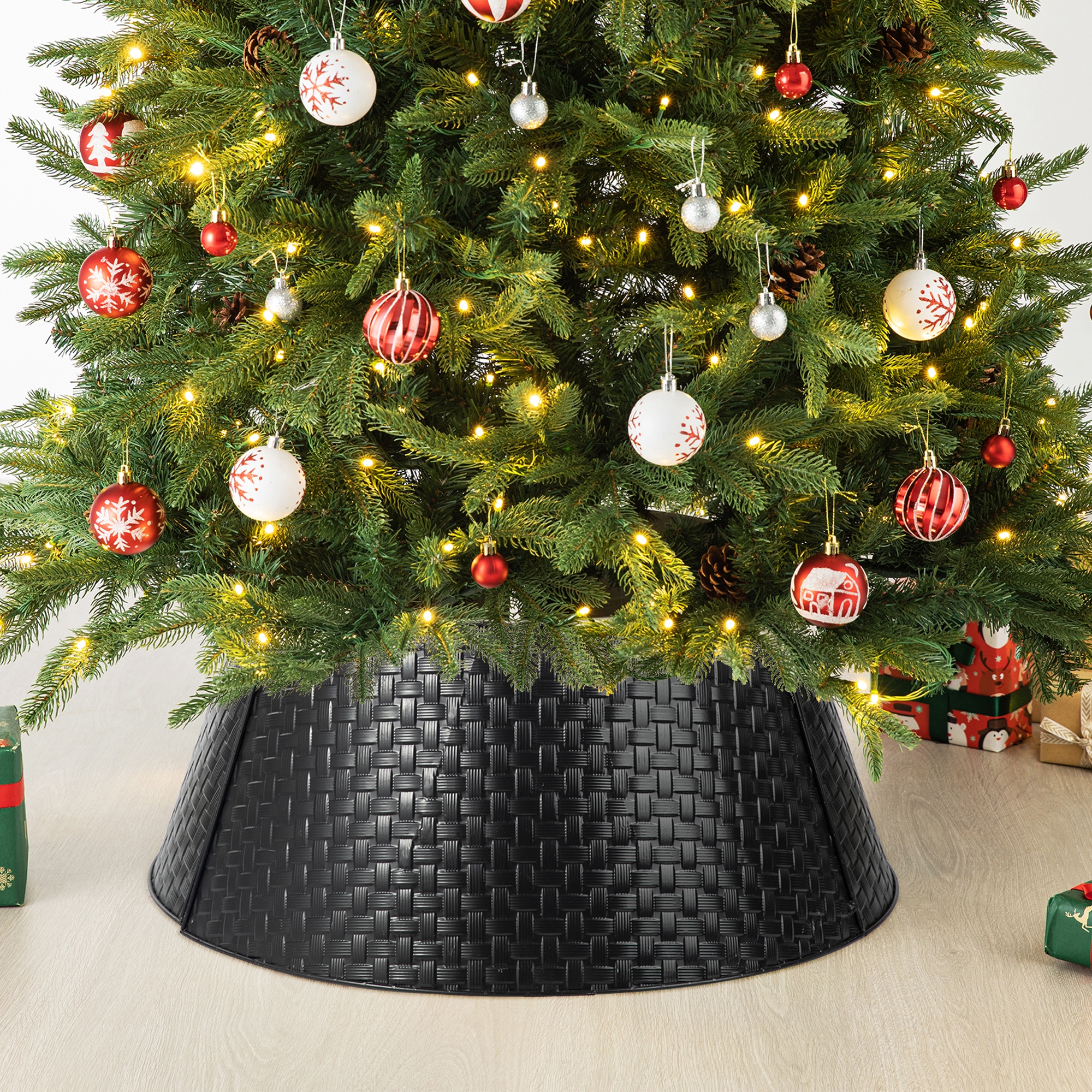 Black mini tree skirt sales