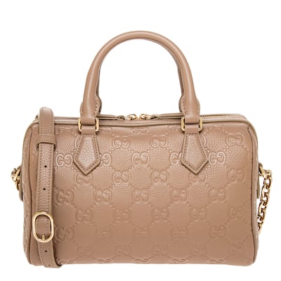 Gucci GG Emblem Medium Boston Bag