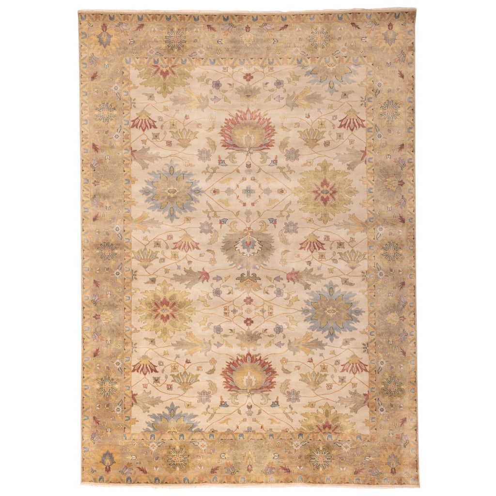 ECARPETGALLERY Hand-knotted Jules Serapi Ivory Wool Rug - 10'0 x 13'10
