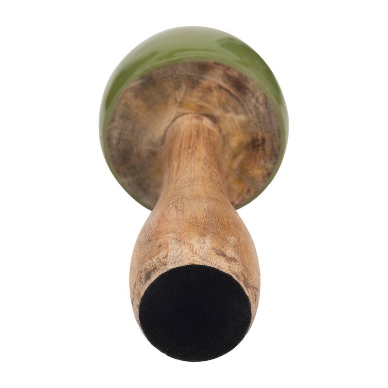 Sagebrook Home Wood, Coned Mushroom, Novelty, Two Tone, Decoration for Interior Design