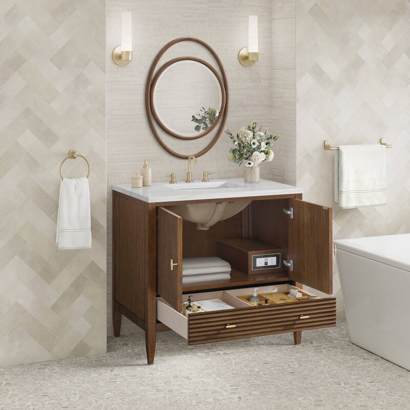 James Martin Vanities 485-V36-3AF Myrrin 36" Single Basin Wood Vanity