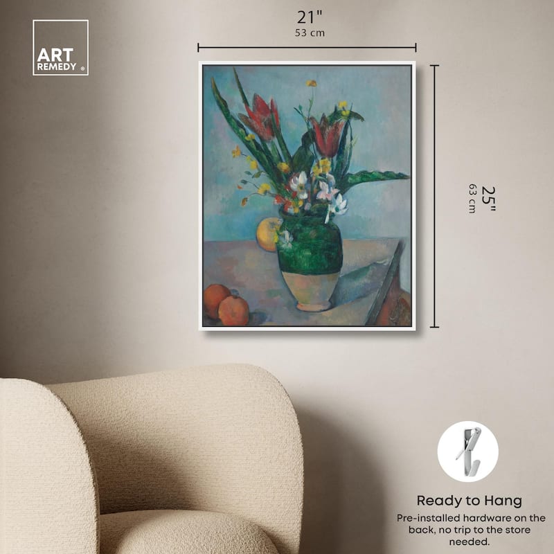 Vase Tulips Canvas by Art Remedy