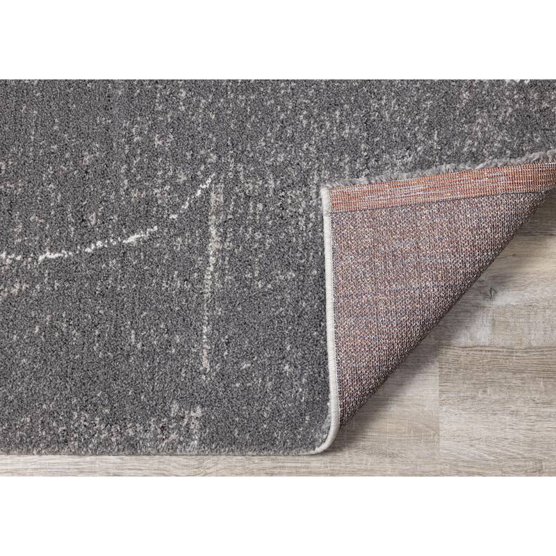 Ryan Collection - Grey/Cream Strokes Rug