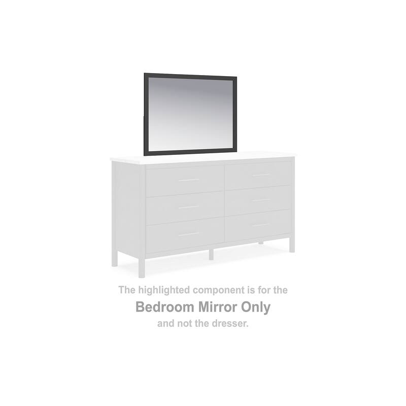 Signature Design by Ashley Cadmori Black Bedroom Mirror - 38.86" W x 1.3" D x 27.68" H