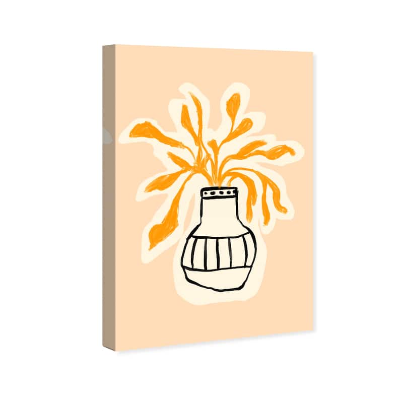 Wynwood Studio Canvas Floral and Botanical Gold Plants Yellow and Dark Yellow Modern & Contemporary Wall Art Canvas Print