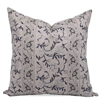 Fabdivine Linen Square Block print pillow Cover