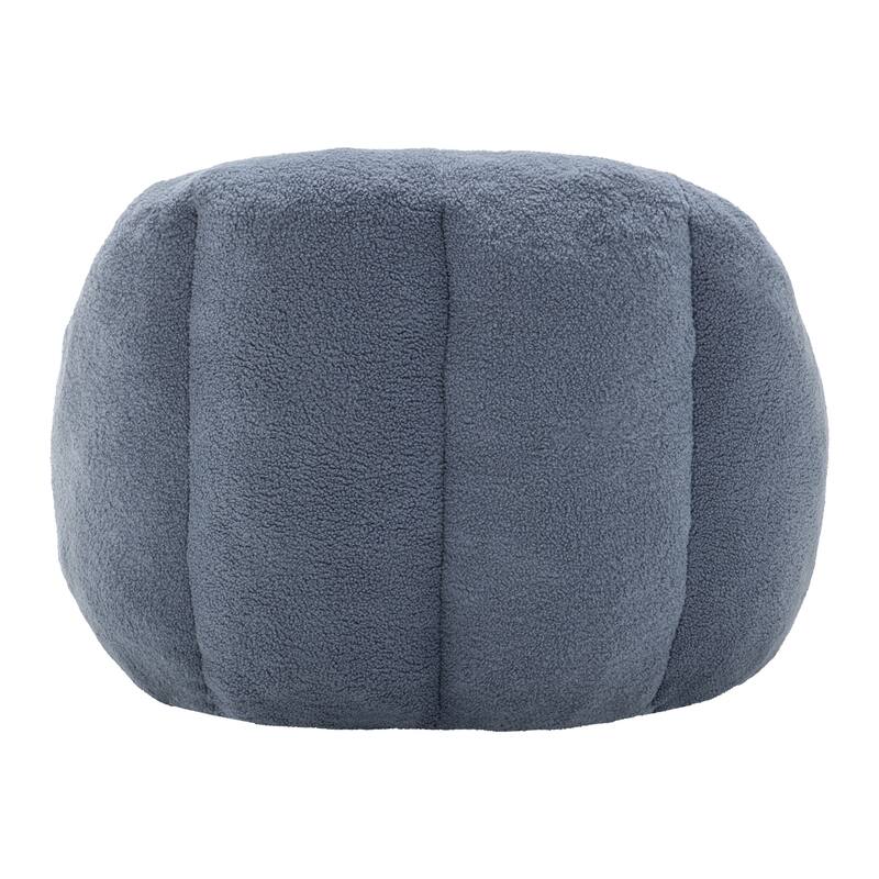 Teddy Tufted Bean Bag Chair, Faux Fur Bean Bag Sofa with Memory Foam, Fluffy Lazy Floor Sofa with Large Armrests