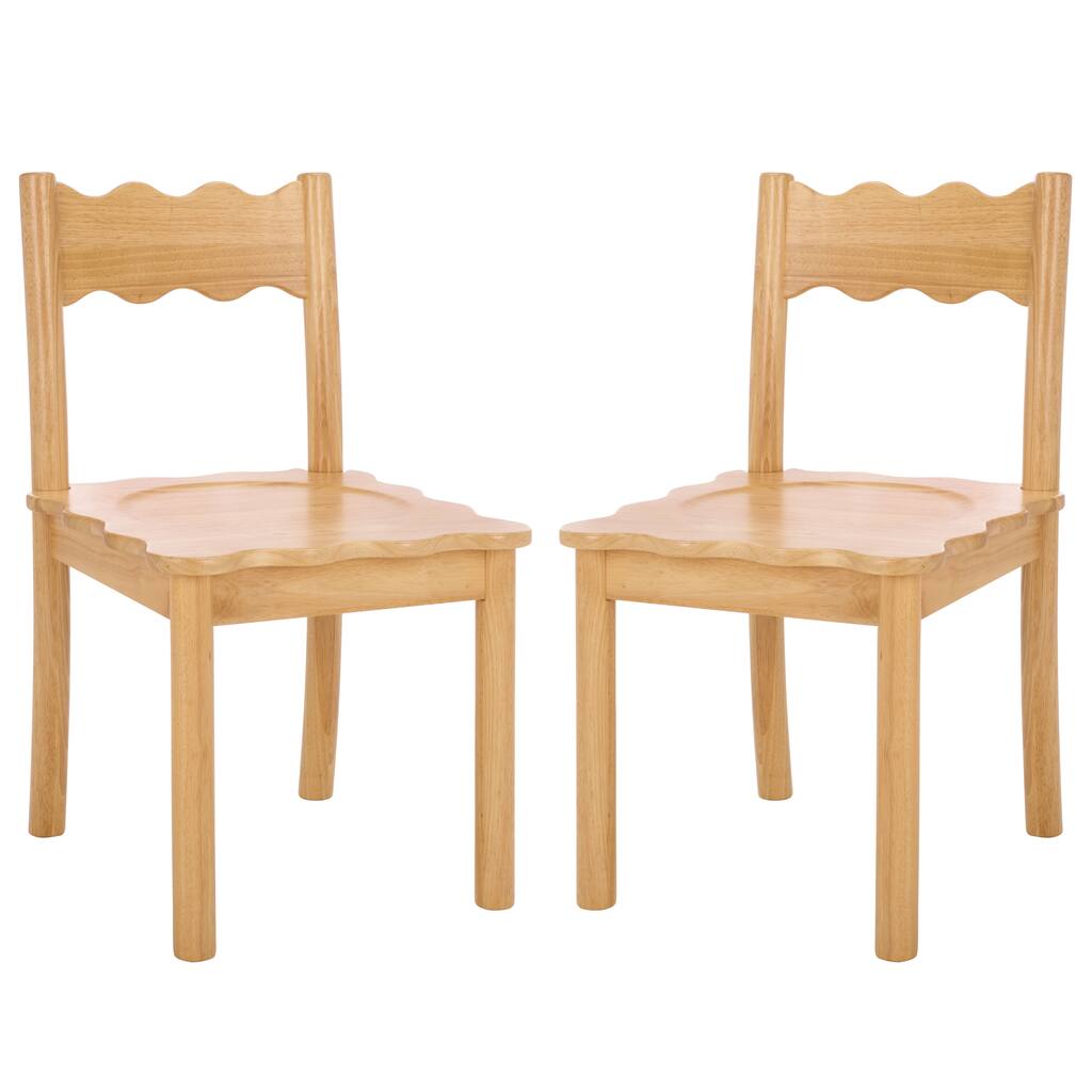 SAFAVIEH Home Nolly Scallop Dining Chair (Set of 2) - 20"W x 19"D x 34"H