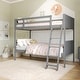 preview thumbnail 48 of 68, Convertible Solid Wood Bunk Bed Frame for Kids with Ladder, No Box Spring Needed