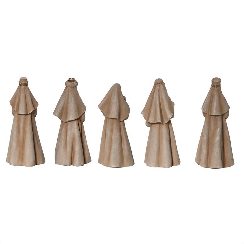 Transpac Resin 5.25 in. Multicolor Christmas Neutral Nativity Set of 5