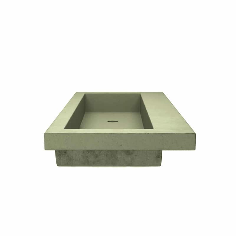 Trough 48-inch NativeStone Drop-in Double Bathroom Sink - 48" x 19" x 5"