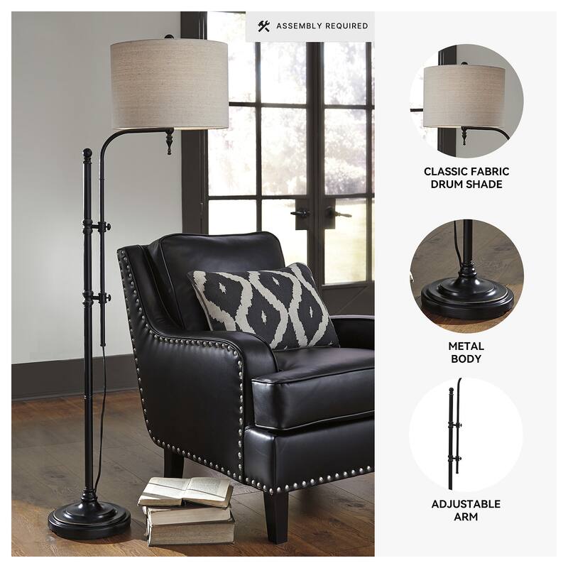 Anemoon Black 65 Inch Floor Lamp - 14" W x 20.75" D x 65.25" H