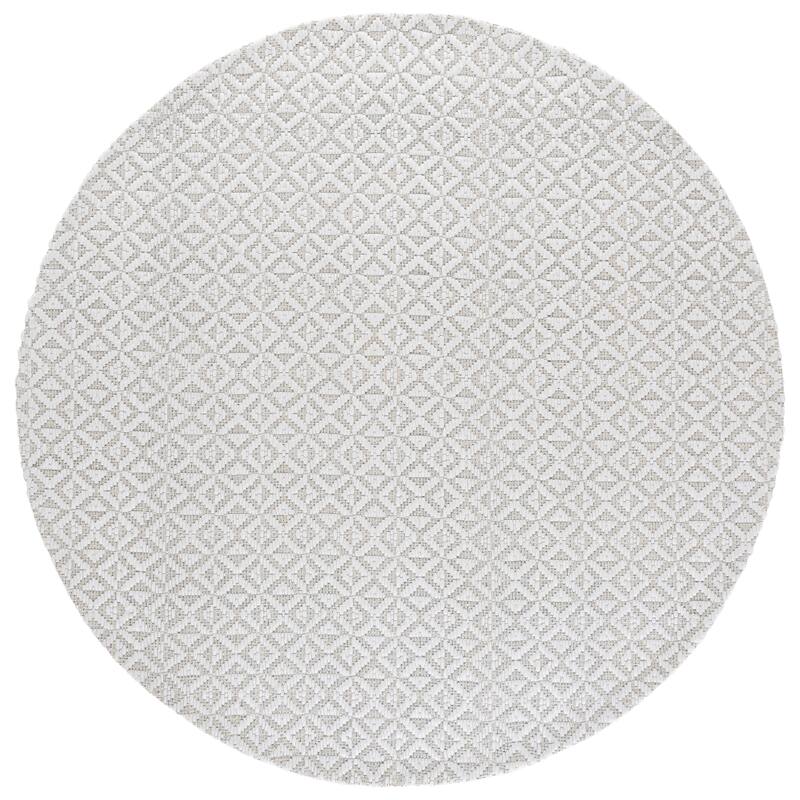 SAFAVIEH Handmade Marbella Tayler Rug - 6' Round - Ivory