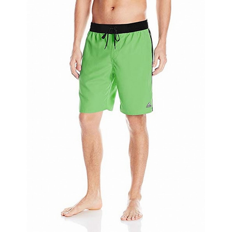 adidas green swim shorts