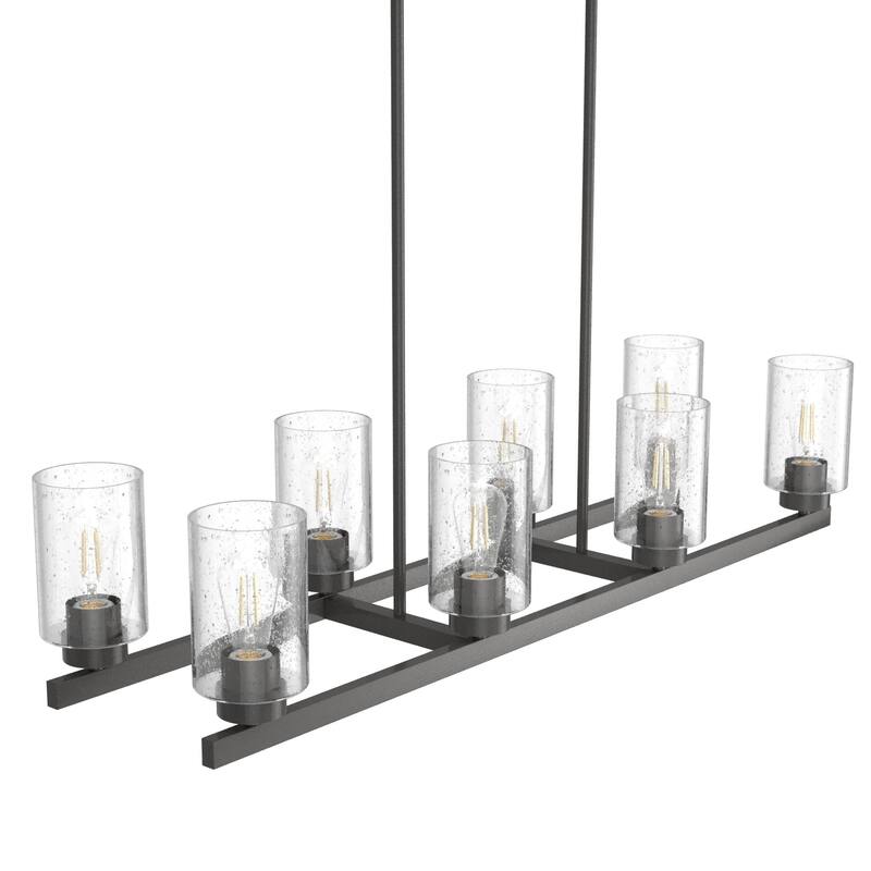 Hunter Hartland 8-Light Linear Chandelier - Dining Room, Kitchen Island - Modern Farmhouse, Industrial, Contemporary