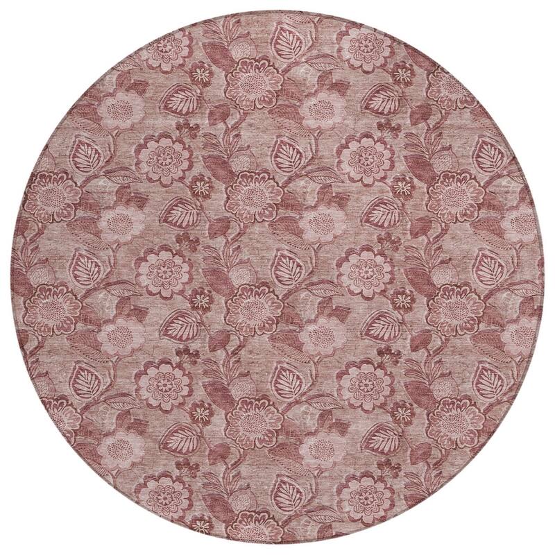 HomeRoots Floral Transitional Rectangle Outdoor Rug