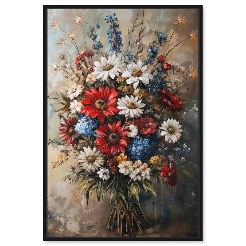 Symphony of Flowers II Canvas by Art Remedy - Black - 30" x 45"